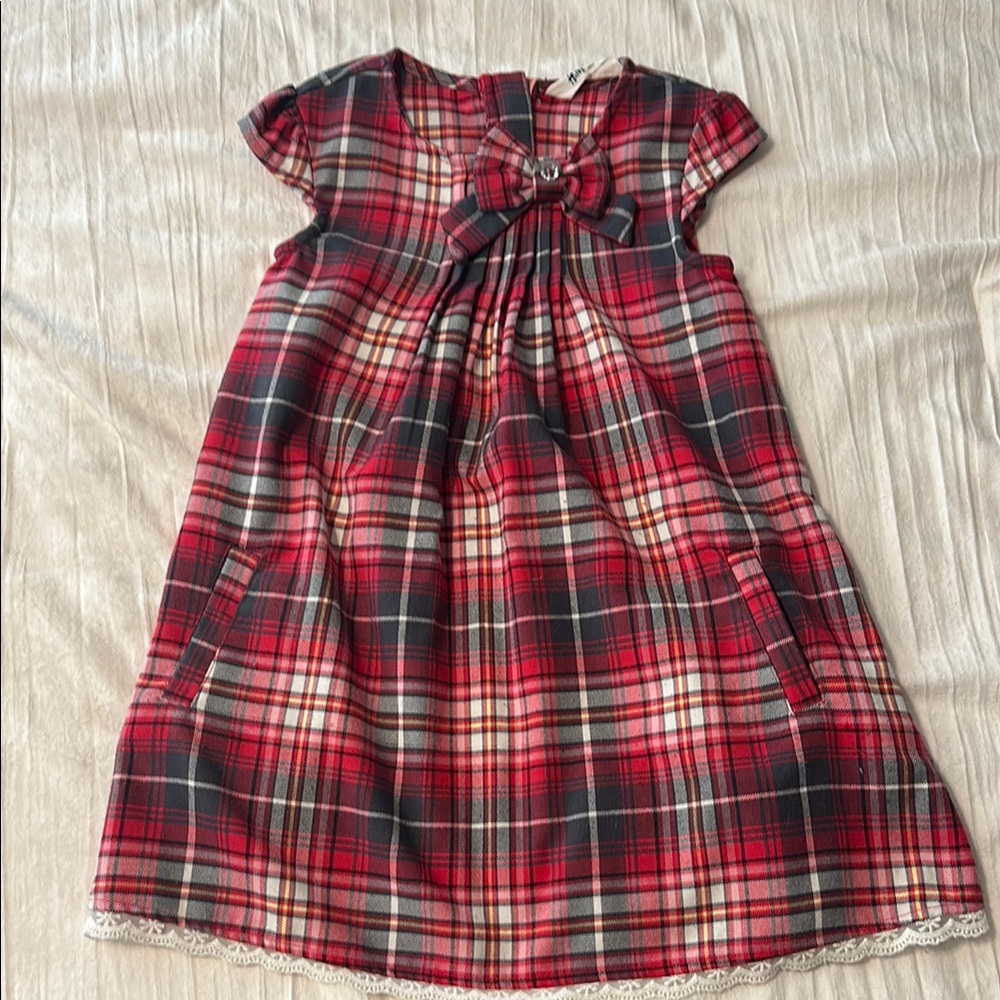 H&M Red and Black Casual Dress